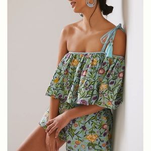 Anthropologie La Fuori Embroidered Romper